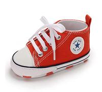 Sehfupoye Baby Mädchen Jungen Turnschuhe Kleinkind Schuhe Canvas Erste Wanderschuhe Neugeborene Anti-Rutsch Prewalker Turnschuhe für 6-12 Monate