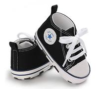 Sehfupoye Baby Mädchen Jungen Turnschuhe Kleinkind Schuhe Canvas Erste Wanderschuhe Neugeborene Anti-Rutsch Prewalker Turnschuhe für 6-12 Monate