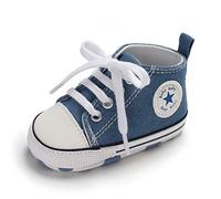Sehfupoye Baby Mädchen Jungen Turnschuhe Kleinkind Schuhe Canvas Erste Wanderschuhe Neugeborene Anti-Rutsch Prewalker Turnschuhe für 0-6 Monate