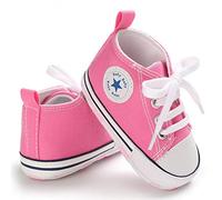 Sehfupoye Baby Mädchen Jungen Turnschuhe Kleinkind Schuhe Canvas Erste Wanderschuhe Neugeborene Anti-Rutsch Prewalker Turnschuhe für 12-18 Monate