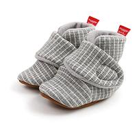 Sehfupoye Kleinkind Baby Jungen Mädchen Baumwolle Booties Schuhe Gestreifte Weiche Sohle Neugeborene Erste Wanderschuhe Warme Fleece Stiefel 12-18M