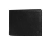 sehr flache Geldbörse quer Ziegen Nappa Leder RFID Schutz schwarz