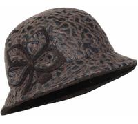 Sehr hochwertiger Damenhut aus Stoff braun, 58