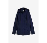 Allwetterjacke BONPRIX, Damen, Gr. 42, dunkelblau, Web, Obermaterial: 100% Polyamid, unifarben, bequem Po-bedeckend, elastischer Bund, Jacken, sportlicher Stil, leichter Parka mit Kapuze, mit seitlich