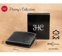 sehr robuste Echtleder Börse im Vintage Look mit RFID Schutz schwarz