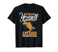 Sei immer du selbst Eidechse Terrarium Lizard Reptilien T-Shirt