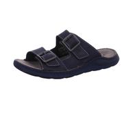 Pantolette JOSEF SEIBEL "Maverick 06" Gr. 45, blau (navy) Herren Schuhe Sandalen mit modischen Kontrastnähten (39728101-45)