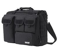 Seibertron X.K.B.B-2 Pro - Multifunktions- Herren Militär Taktische Outdoor Laptop Tasche, Handtasche, Aktentasche, Umhängetasche, Crossbody Sling Case, Groß genug für 17,3" Zoll Schwarz
