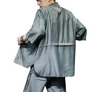 Seidarise Herren Kimono Traditionelle Japanische Kleidung Männliche Strickjacke Noragi Jacke Yukata Mantel Haori - - XX-Large
