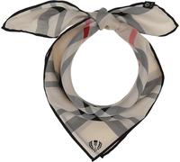 FRAAS Halstuch Damen aus 100% reiner Seide - Nickituch Damen mit Plaid-Muster - 51 x 51 cm Größe - Schickes Seidentuch Bandana Butter Cream
