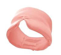 Seiden-Augenmaske 2 stücke Maulbeerseide Schlafmaske Seide Augenklappe Eyeshade Tragbare Reise Nickerchen Augenabdeckung Weiche Augenbinde Glatt FüR Schlaf(Light Orange)