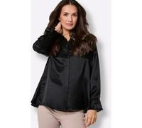 Hemdbluse CREATION L PREMIUM, Damen, Gr. 44, schwarz, 60% Viskose, 40% Seide, unifarben, Blusen Hemdbluse (78413664-44) schwarz