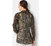 Druckbluse CREATION L PREMIUM, Damen, Gr. 38, schwarz (schwarz, bedruckt), 100% Seide, bedruckt, gemustert, mehrfarbig, Blusen Druckbluse (85041724-38) schwarz, bedruckt