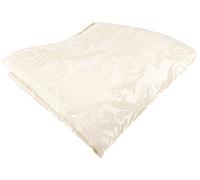 Seideneinstecktuch in beige creme perlmutt Paisley - Einstecktuch Seide Gr. 25x25 cm