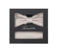 seidenfalter - Set Fliege + Einstecktuch h-beige - Gr. - OS