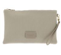 SEIDENFELT MANUFAKTUR Clutch Kivik Pouch Cool Stone/Gold beige