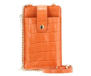 SEIDENFELT MANUFAKTUR Handytasche Geldbörse Medja Cellphone Bag Structure Orange