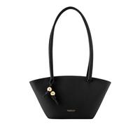 SEIDENFELT MANUFAKTUR Leder Arvaja Midi Tulip Shopper Black schwarz