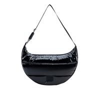SEIDENFELT MANUFAKTUR Norrlida Glossy Nylon Halfmoon Bag Black