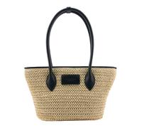 SEIDENFELT MANUFAKTUR Savonlinna Tulip Shopper Natural Straw With Black