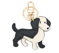 Seidenfelt Manufaktur Schlüsselanhänger My Dachshund black & white/gold