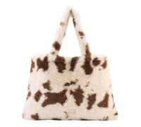 SEIDENFELT MANUFAKTUR Schultertasche Norrlida Shopper Cow White & Brown creme