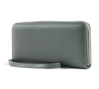 SEIDENFELT MANUFAKTUR Smilla - Elegante Damen Geldbörse in Mid Grey mit 15 Fächern, Reißverschluss, Metall-Logo und Münzfach