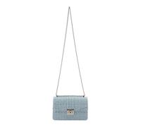 SEIDENFELT MANUFAKTUR Umhängetasche Abendtasche Roros East-West Bag Sea Blue Tweed hellblau