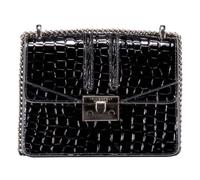 Seidenfelt Roros - Schultertasche 21 cm (croco print black)
