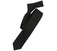 Seidenkrawatte - Streifen - schwarz Venti