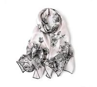 Seidenschal Damen 100% Seide Schal Damen Geschenk für Frauen Weich | 100% Seide, Hautfreundlich, Weich & Leicht, Elegante Muster, Geschenkbox, Vielseitig Tragbar Als Schal Oder Stola