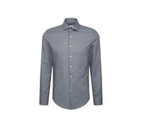 Seidensticker Hemd Slim Fit Pepita Herren - 100% Baumwolle Kentkragen Dunkelblau Gr. 39