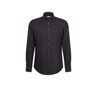 Seidensticker Flanellhemd Schwarze Rose – Herren Slim Fit 100% Baumwolle Grau 41