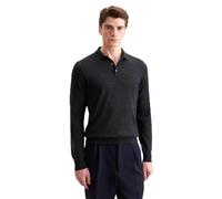 Seidensticker Herren Regular Fit Langarm Polo-Pullover, Grau, 3XL
