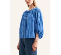 3/4-Arm Leinwandbindung Shirtbluse Blau 38 (60.137701-0016-38)