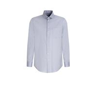Businesshemd SEIDENSTICKER, Herren, Gr. XXL (45), normale Ärmellängen, blau (mittelblau), 100% Baumwolle, unifarben, comfort fit, Langarm 2-Knopf-Manschette, Hemden, Comfort Kentkragen Uni (82655337-4
