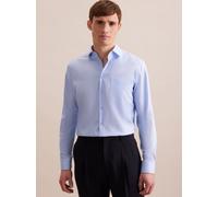 Businesshemd SEIDENSTICKER "Regular", Herren, Gr. M (39), normale Ärmellängen, blau (hellblau), 100% Baumwolle, unifarben, regular fit, Langarm 2-Knopf-Manschette, Hemden, Regular Langarm Kentkragen U