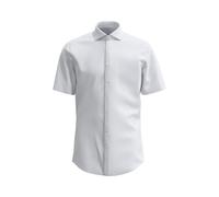 Businesshemd SEIDENSTICKER "Regular", Herren, Gr. XL (44), normale Ärmellängen, blau, 100% Baumwolle, Strukturmuster, regular fit, Kurzarm gerader Abschluss, Hemden, Regular Kurzarm Kentkragen Struktu