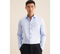 Businesshemd SEIDENSTICKER "Slim", Herren, Gr. L (42), normale Ärmellängen, blau (hellblau), 100% Baumwolle, unifarben, slim fit, 2-Knopf-Manschette, Hemden, Slim Langarm Kentkragen Uni (70066757-42) 