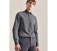 Seidensticker Slim Fit Hemd extra langer Arm dunkelgrau
