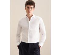 Businesshemd SEIDENSTICKER Gr. M (40), normale Ärmellängen, weiß, Herren, 100% Baumwolle, Strukturmuster, gemustert, Hemden, Slim Kentkragen Struktur (13476026-40) weiß