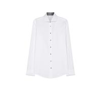 Seidensticker Herren Slim Fit Langarm Popeline Hemd, weiß, 42