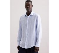 Seidensticker Business Hemd Herren Slim Fit Leinen hellblau, 38