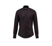 Businesshemd SEIDENSTICKER "Schwarze Rose", Herren, Gr. M (39), normale Ärmellängen, schwarz, 100% Baumwolle, unifarben, tailored fit, 2-Knopf-Manschette, Hemden, Shaped 1/1 Kentkragen Uni (15789314-3
