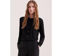 Strickjacke SEIDENSTICKER, Damen, Gr. M, schwarz, 90% Wolle, 10% Seide, unifarben, regular fit, Strickjacken Strickjacke, Cardigan (42487959-M)