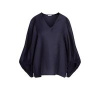 Seidensticker Curvy Damen Shirtbluse 3/4 ohne Kragen 49% Viskose 38% Leinen/Flachs 13% Polyester