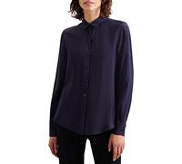 Seidensticker Damen Hemdbluse 33093 Kragen 100% Viskose Regular Fit Uni Dunkelblau Gr. 46