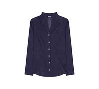 Seidensticker Damen Bluse - Fashion Bluse - Regular Fit - tailliert - Stretch - Hemd Blusen Kragen - Bügelleicht - Langarm,Blau,40