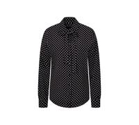 Schluppenbluse SEIDENSTICKER, Damen, Gr. 4XL48, schwarz, 100% Viskose, gemustert, gepunktet, regular fit, ohne Ausschnitt, Blusen Schluppenbluse, 1/1 Druck (63848064-48) schwarz