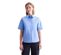 Hemdbluse SEIDENSTICKER "Schwarze Rose", Damen, Gr. L (40), blau, 100% Baumwolle, unifarben, regular fit, ohne Ausschnitt, Halbarm, Blusen, 1/2 Kragen Uni (74499169-40) blau